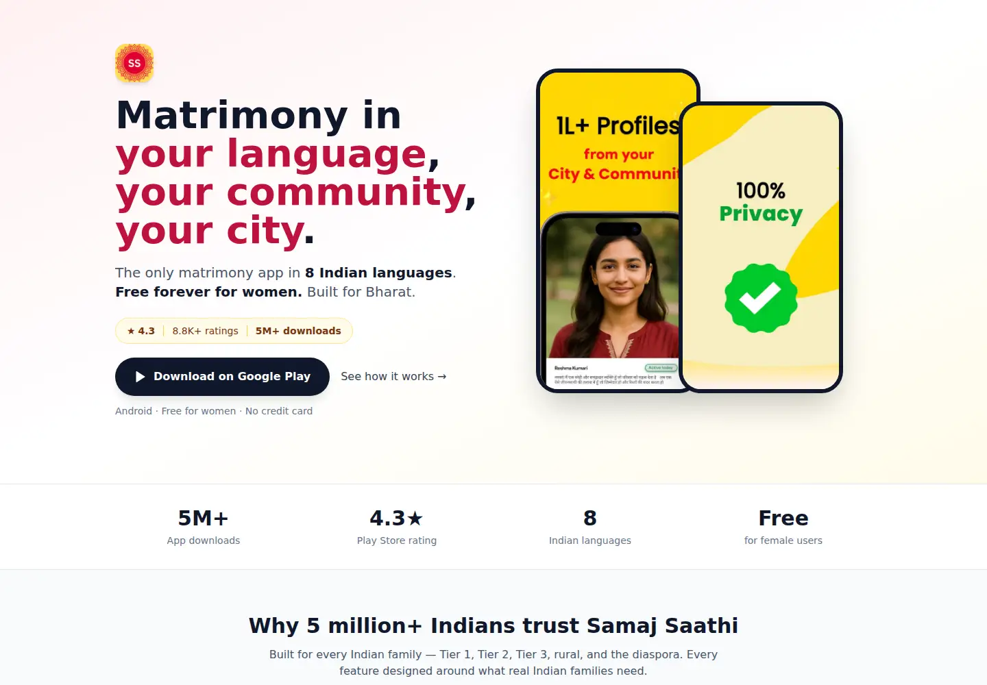 Screenshot of samajsaathi.com
