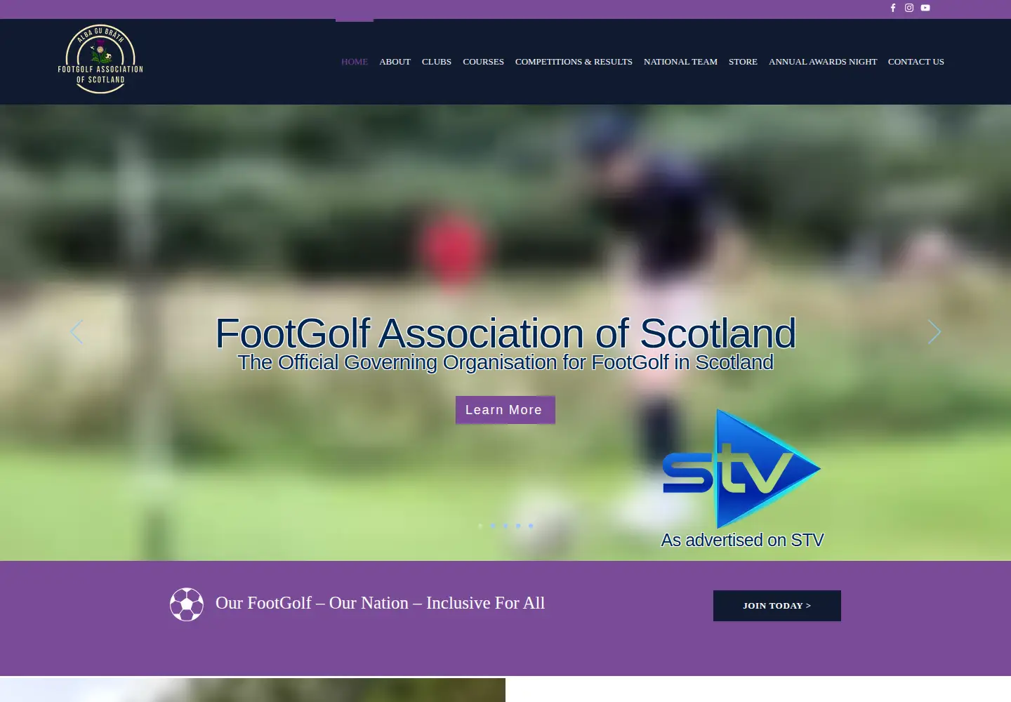 Screenshot of scotlandfootgolf.com