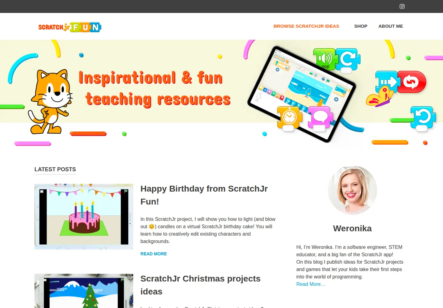 Screenshot of scratchjrfun.com