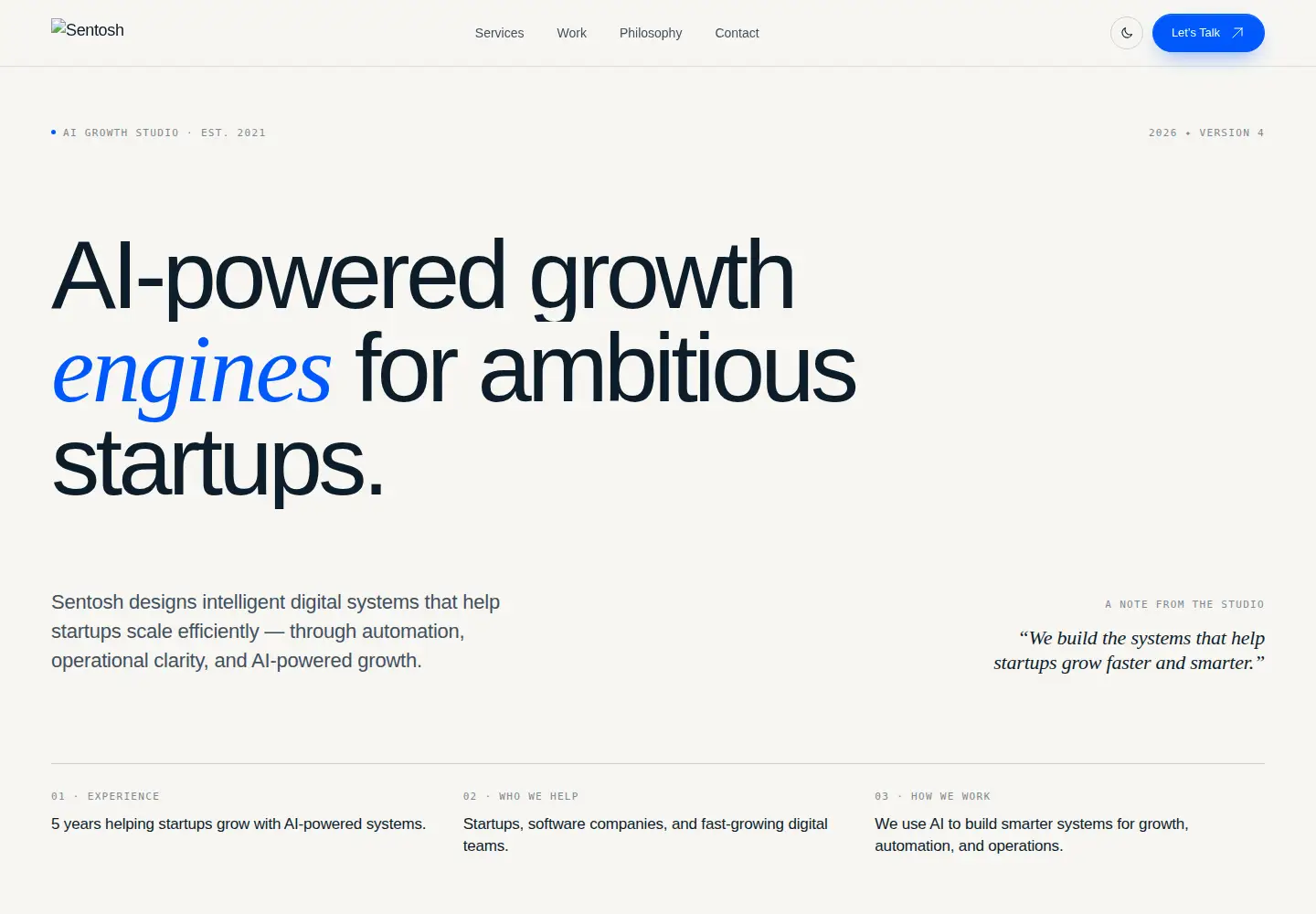 Screenshot of sentosh.com