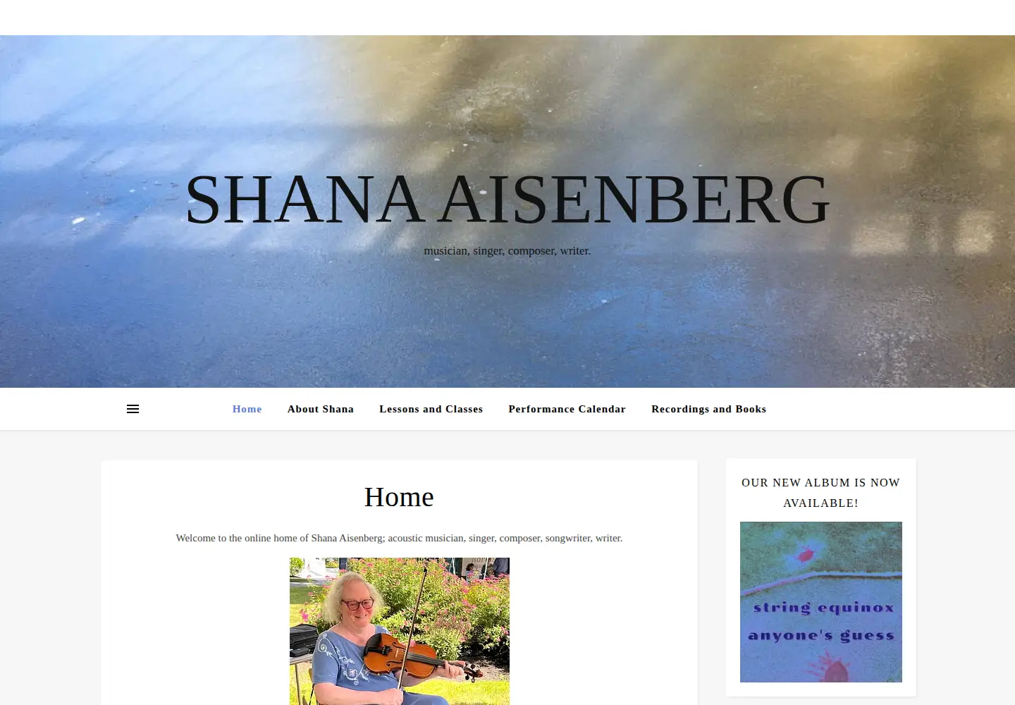Captured homepage of shanasongs.com in the current scan