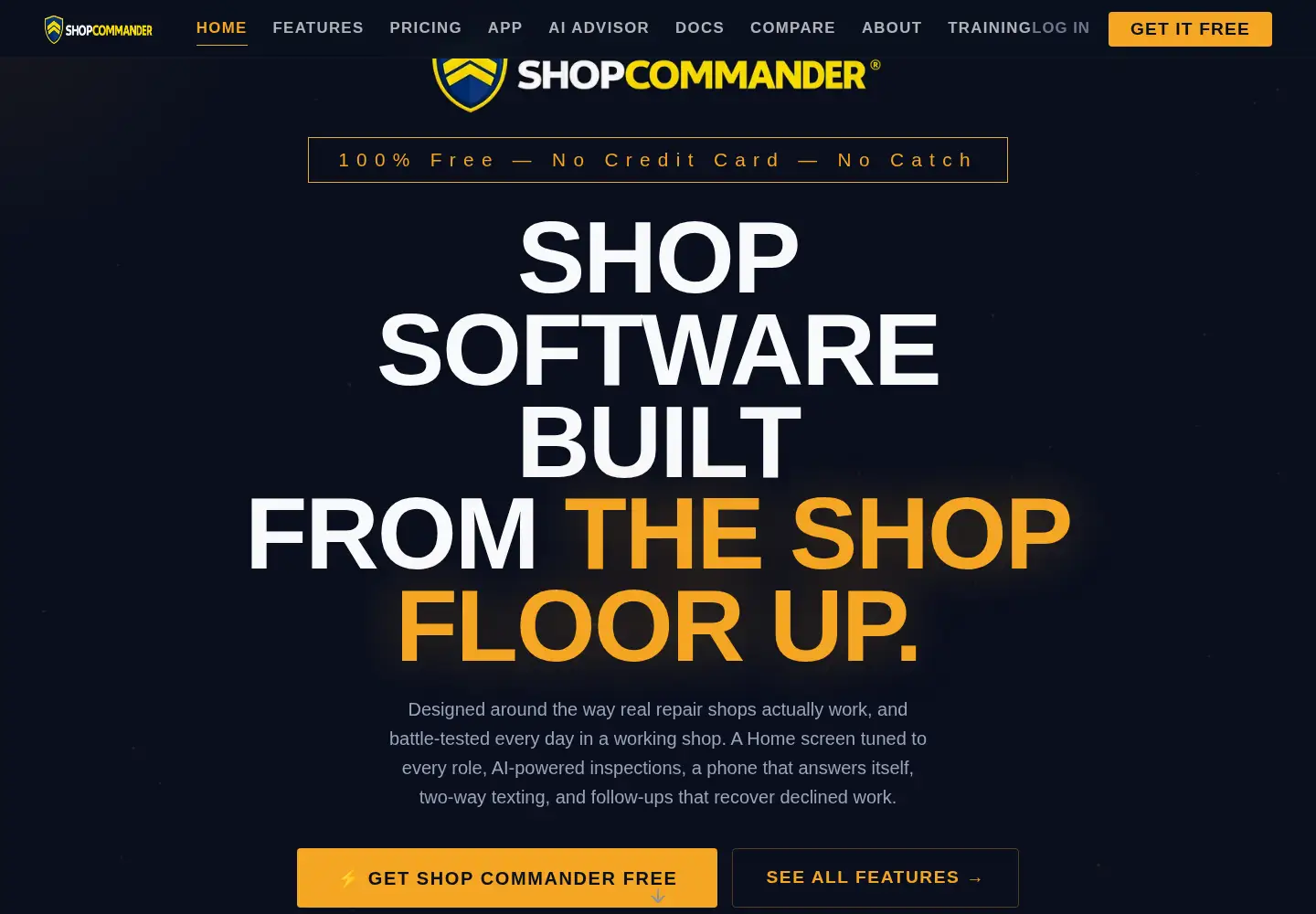 Captured homepage of shopcommander.com in the current scan