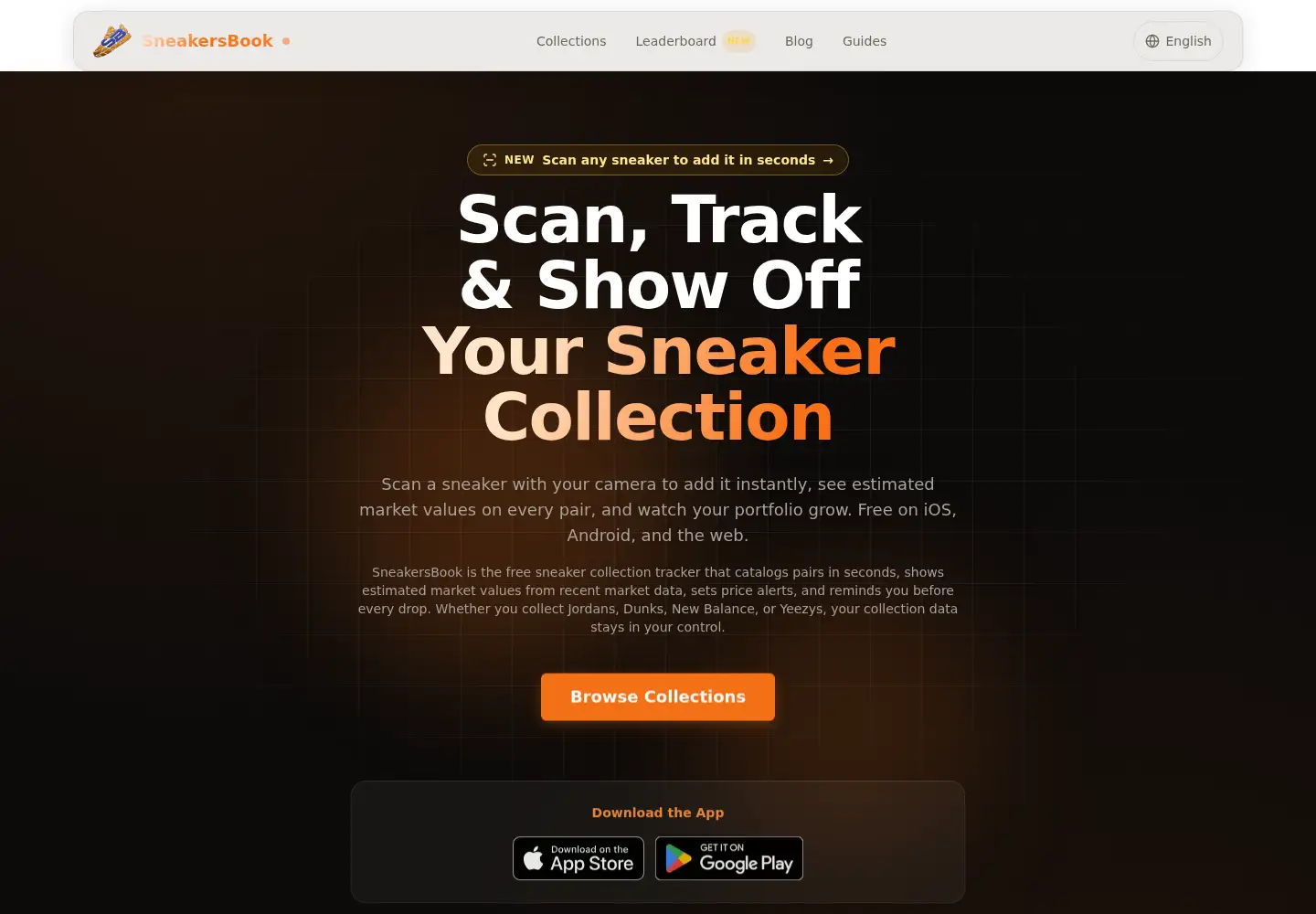 Screenshot of sneakersbook.com