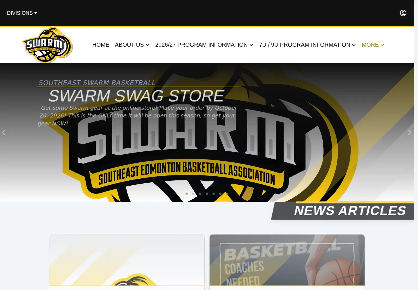 Screenshot of southeastbasketball.com