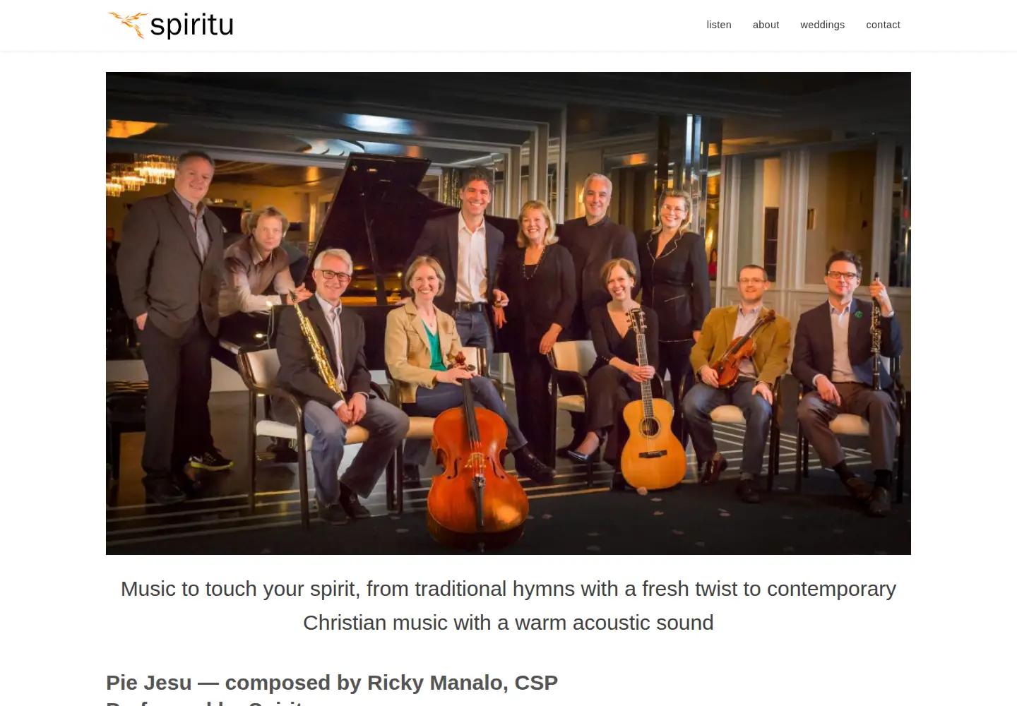 Screenshot of spiritumusic.com