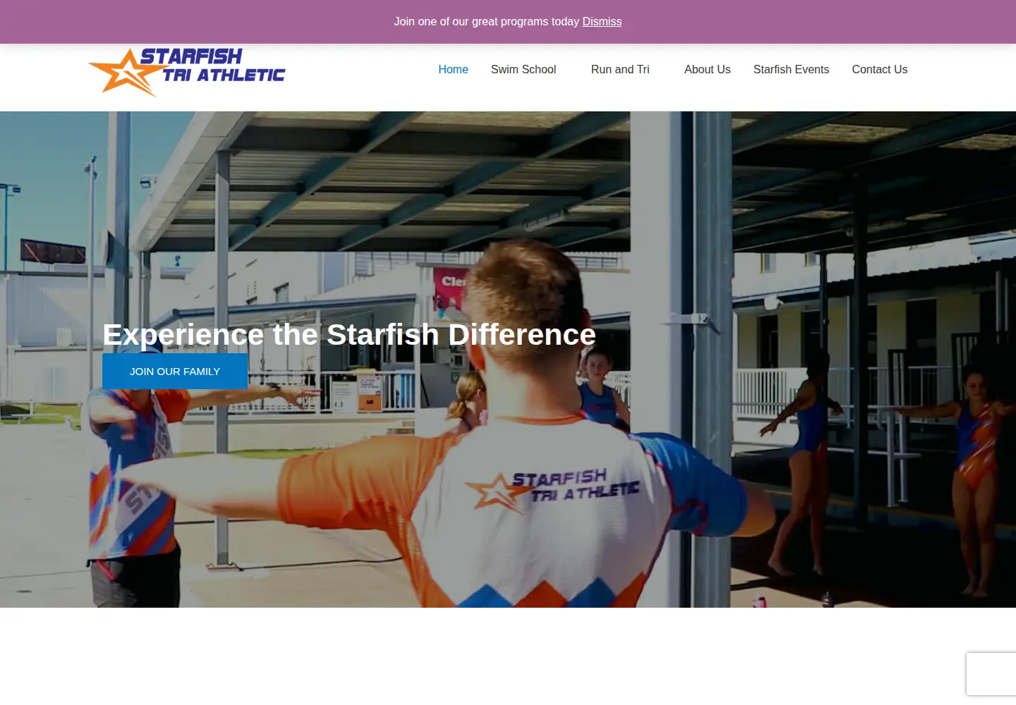 Captured homepage of starfishfitness.com in the current scan