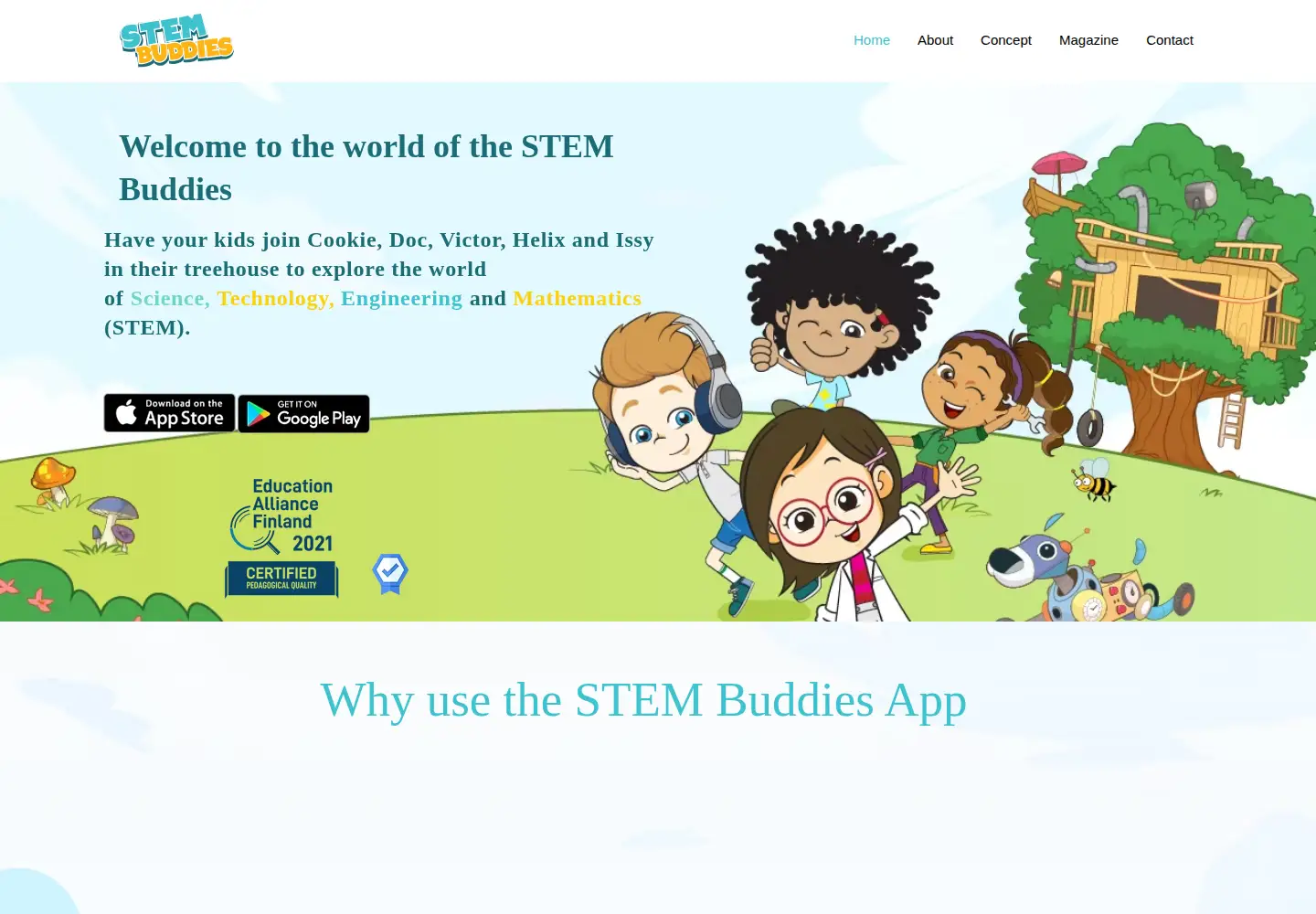 Captured homepage of stem-buddies.com in the current scan