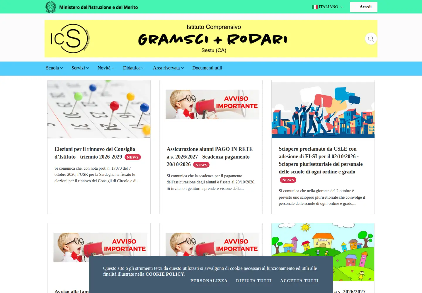 Screenshot of icsestu.edu.it
