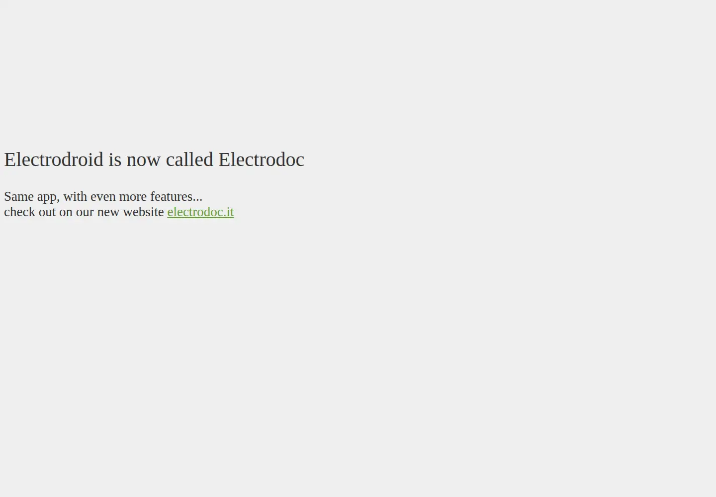 Screenshot of electrodroid.it