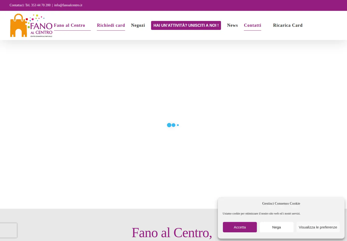 Screenshot of fanoalcentro.it