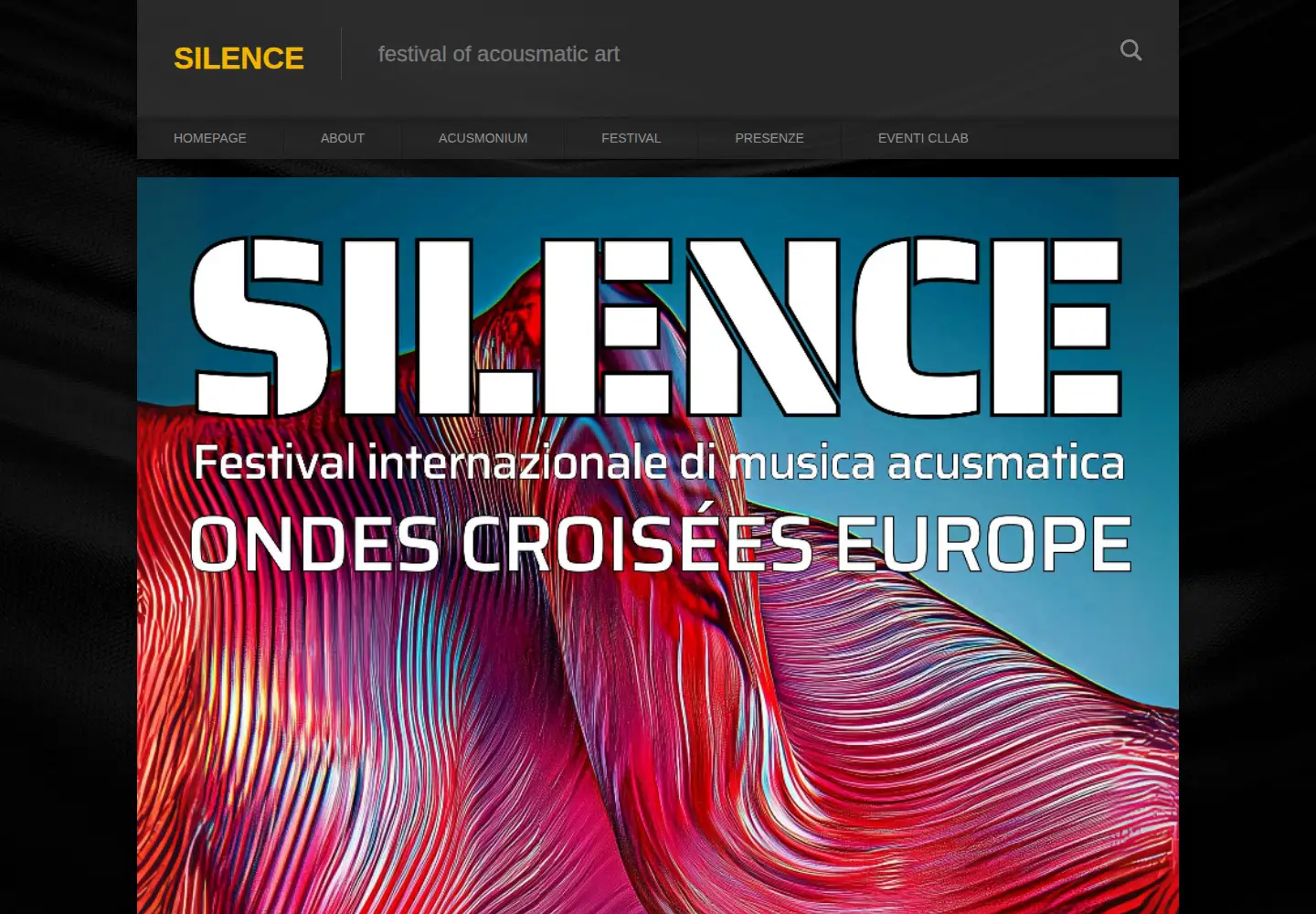 Screenshot of festivalsilence.it