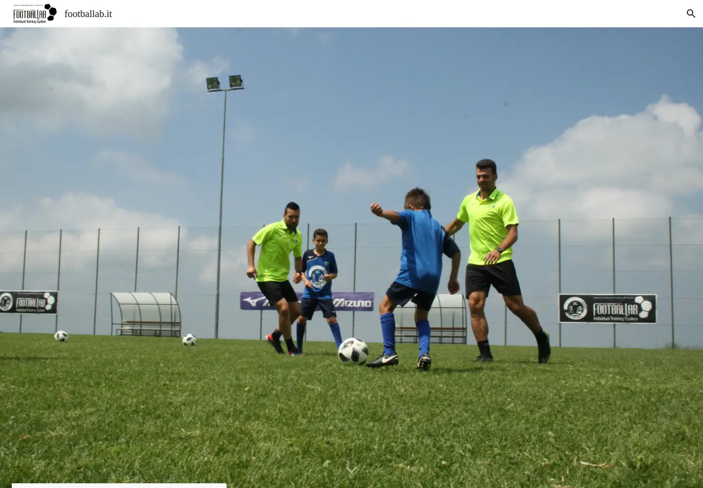 Captured homepage of footballab.it in the current scan