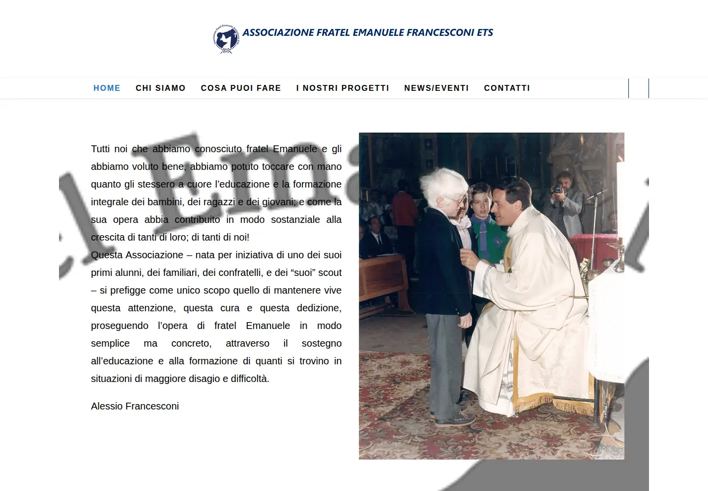 Screenshot of fratelemanueleonlus.it