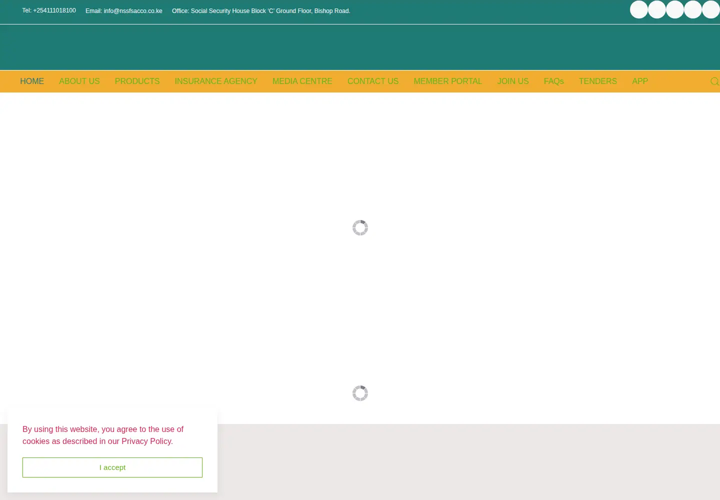 Screenshot of nssfsacco.co.ke