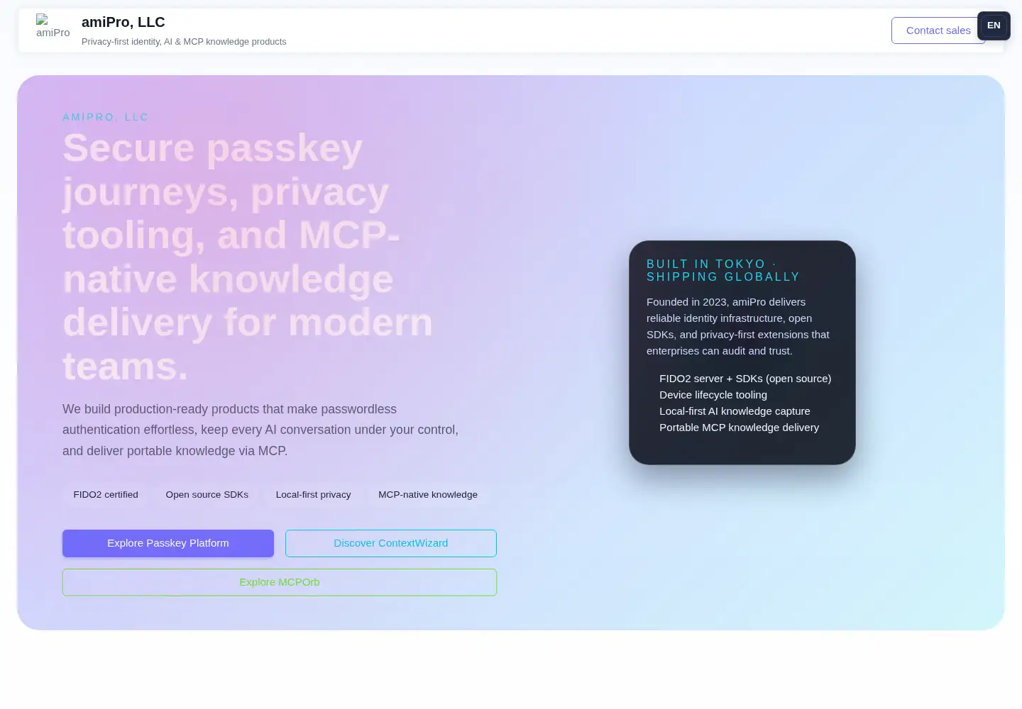 Screenshot of amipro.me