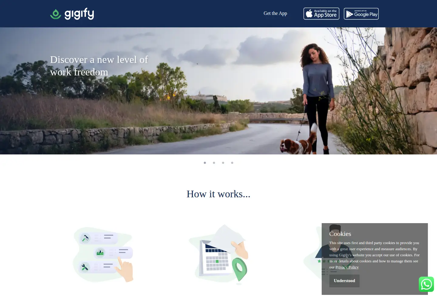 Captured homepage of gigify.mt in the current scan