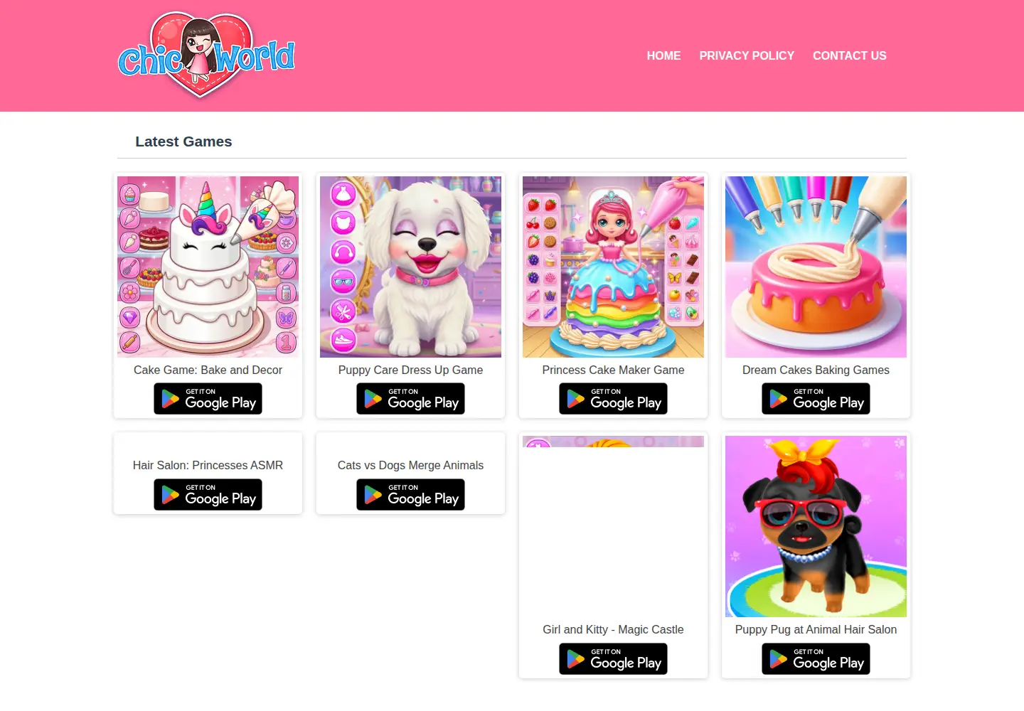 Screenshot of chicworld.net