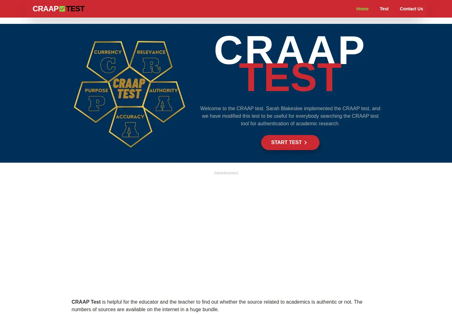 Screenshot of craaptest.net