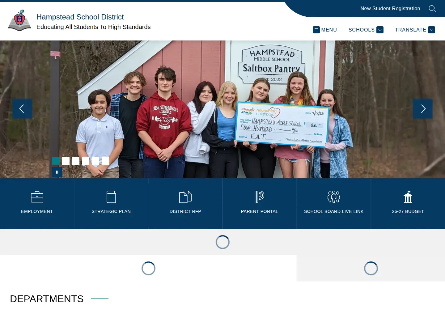 Screenshot of hampsteadschools.net