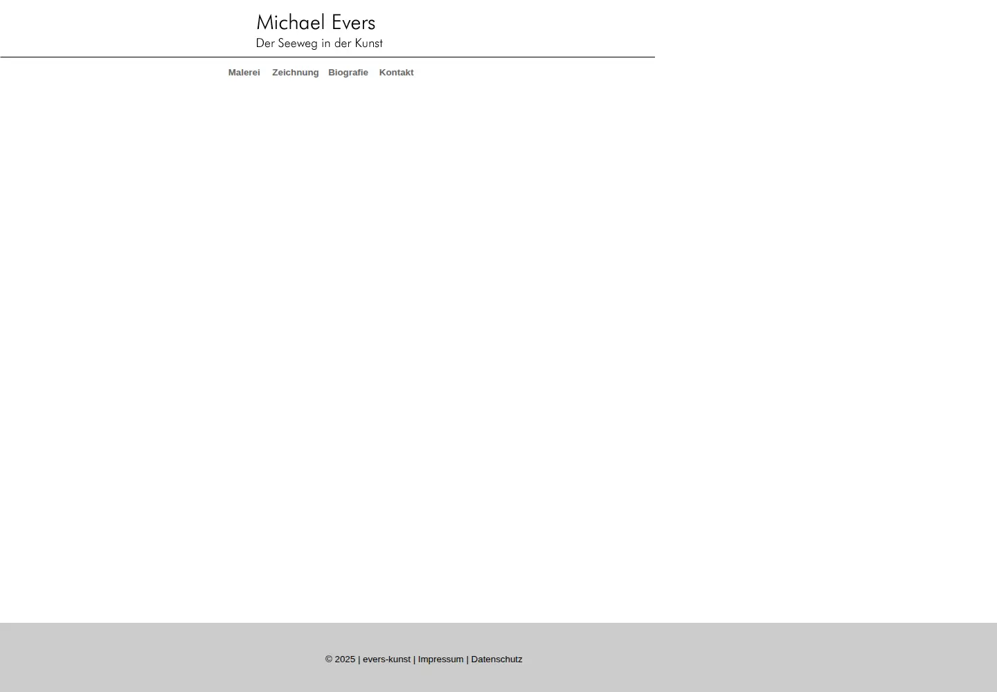 Captured homepage of michael-evers.net in the current scan