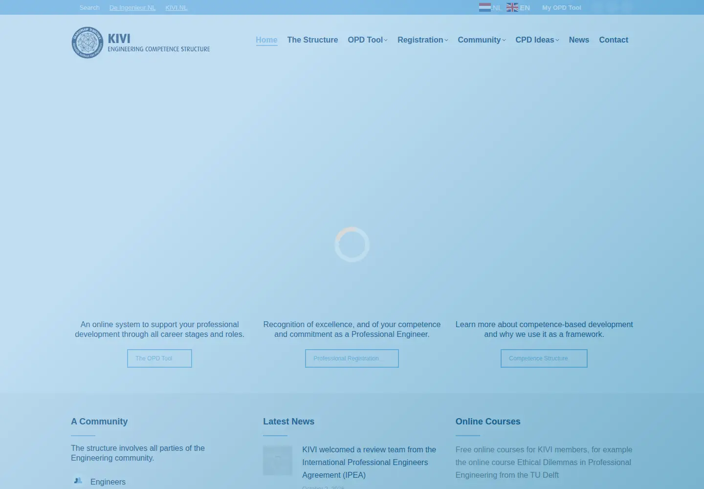 Captured homepage of charteredengineer.nl in the current scan