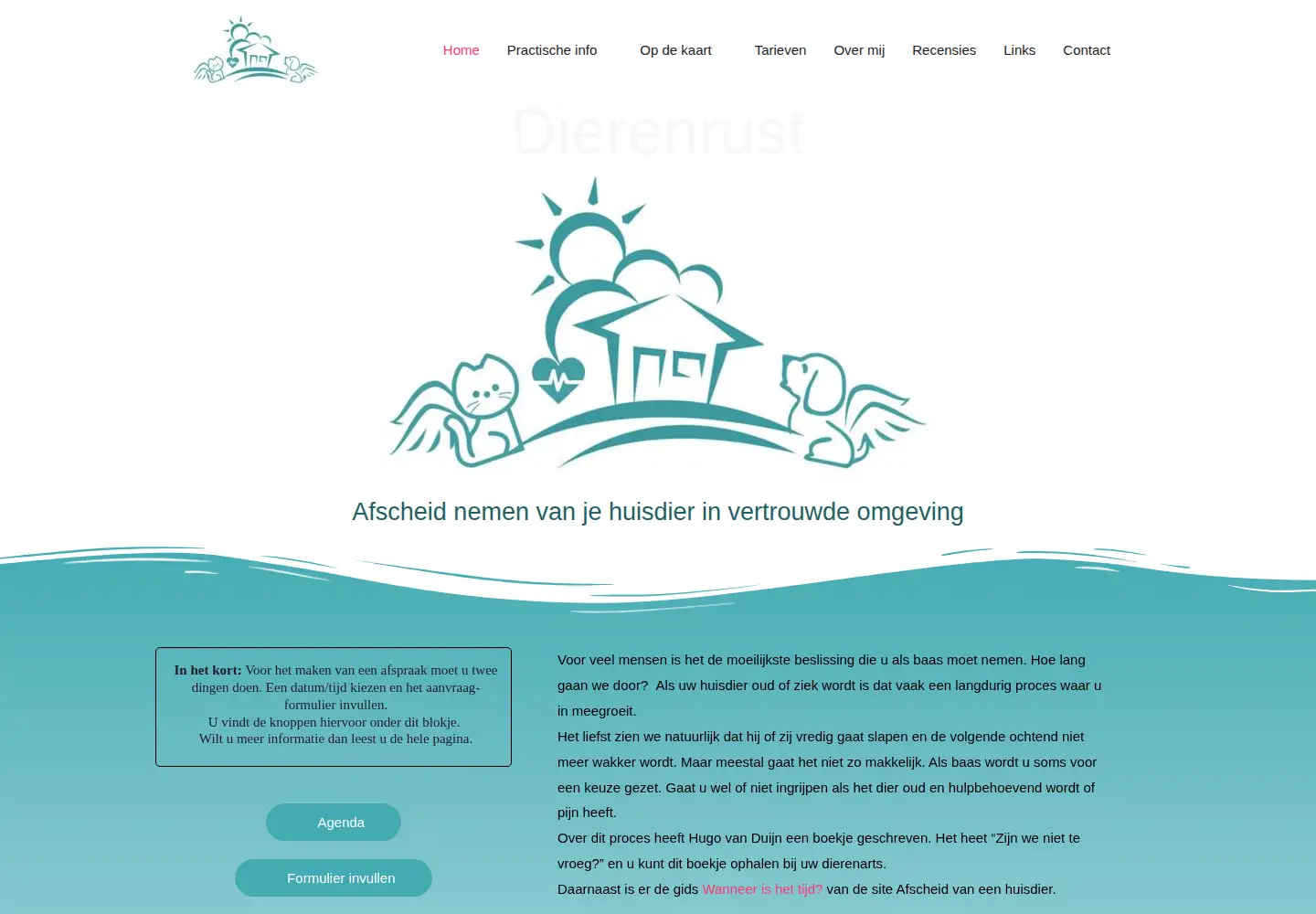 Captured homepage of dieren-rust.nl in the current scan