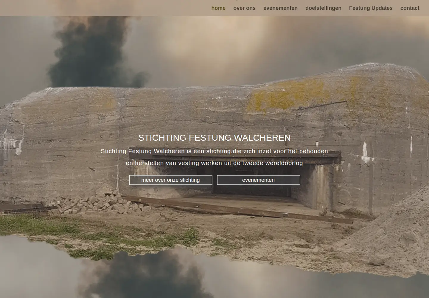 Captured homepage of festungwalcheren.nl in the current scan