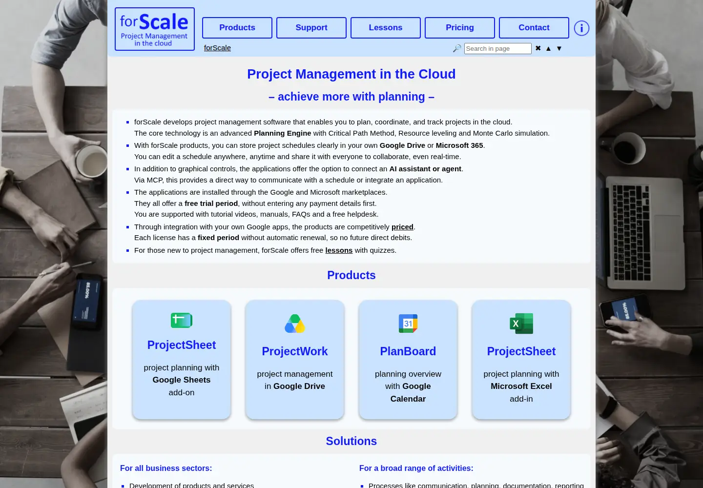 Captured homepage of forscale.nl in the current scan