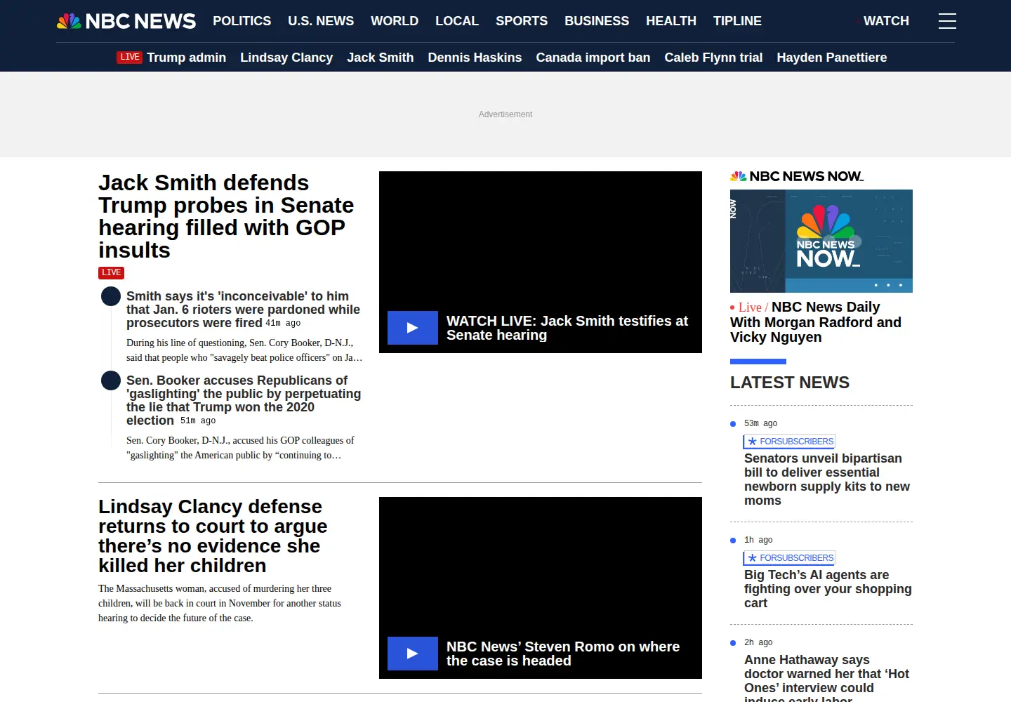 Screenshot of nbcnews.com