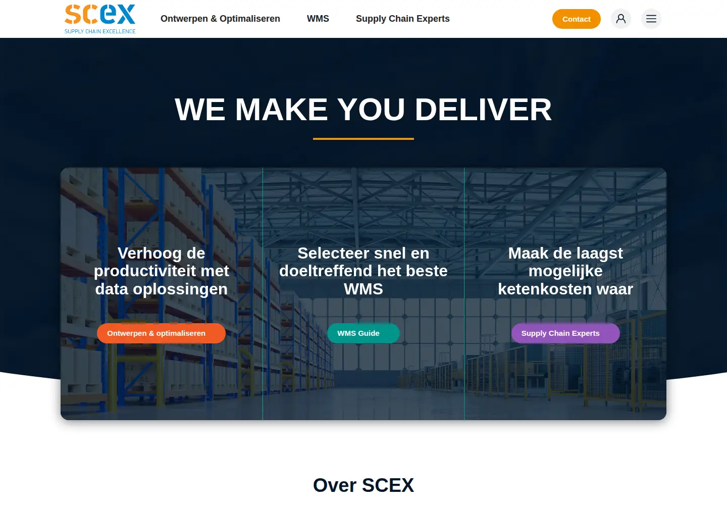 Captured homepage of scex.nl in the current scan