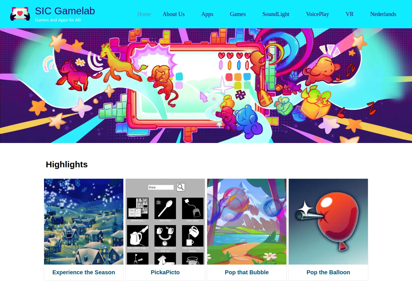 Screenshot of sicgamelab.nl