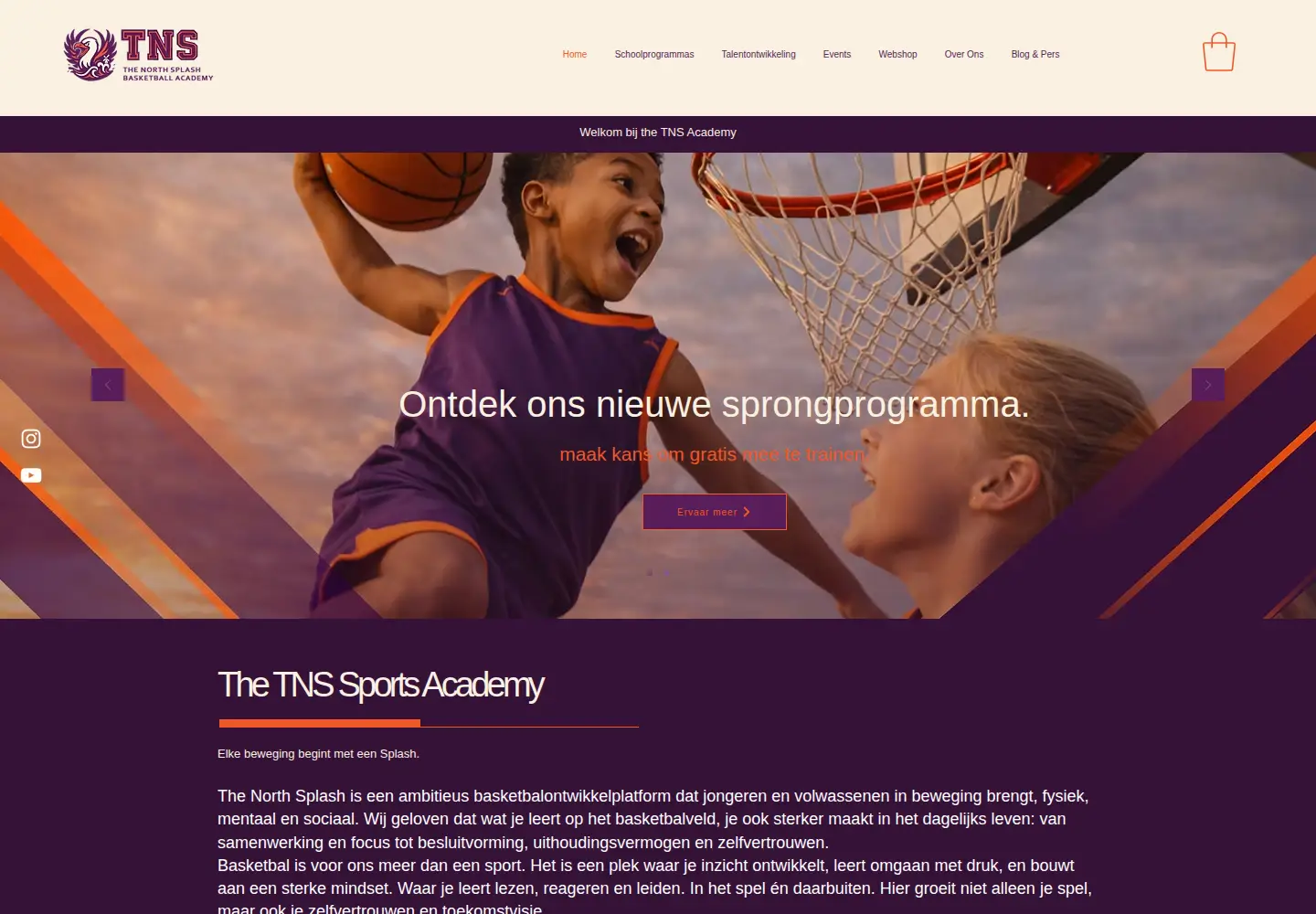 Screenshot of thenorthsplash.nl