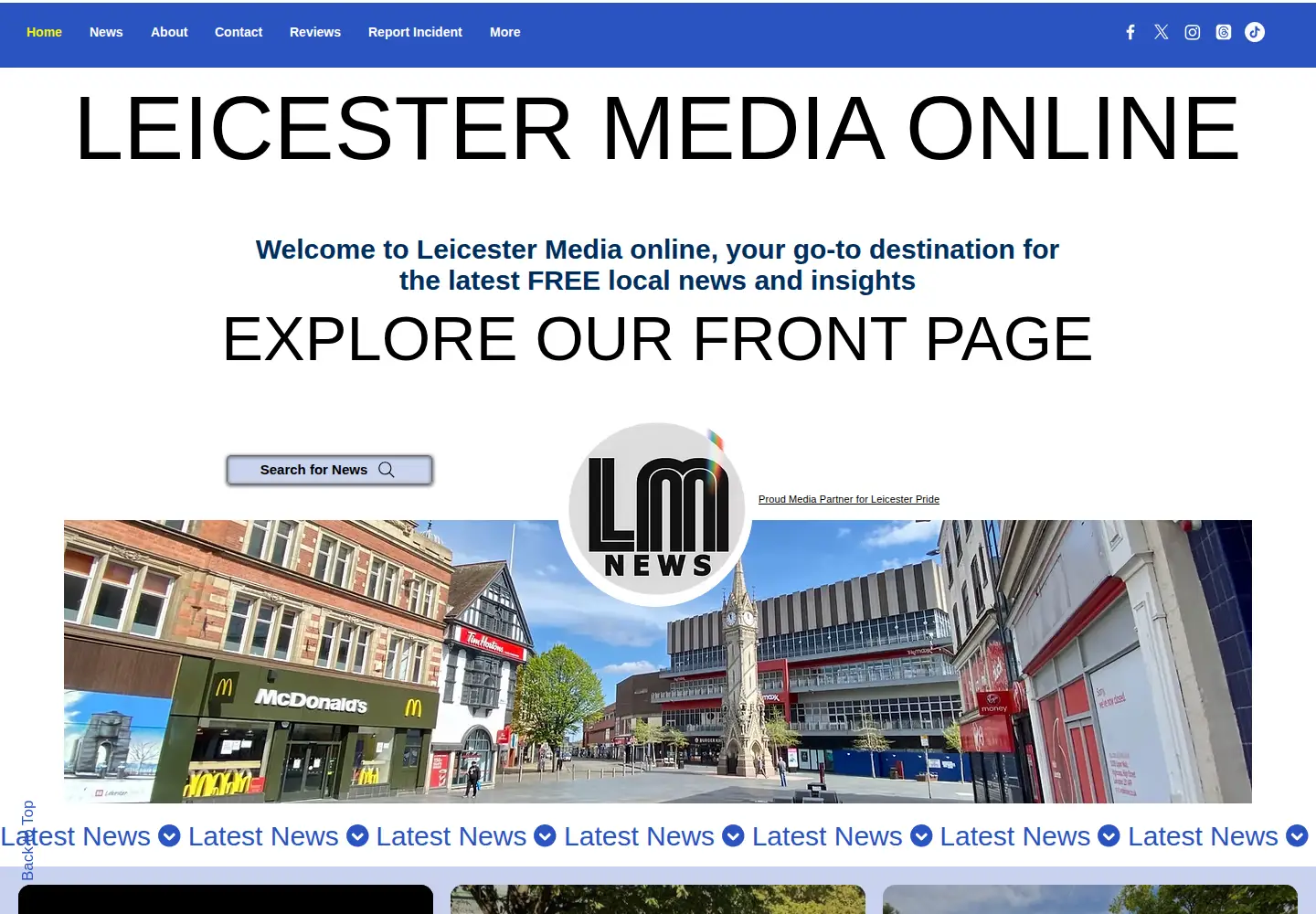 Screenshot of leicestermedia.online