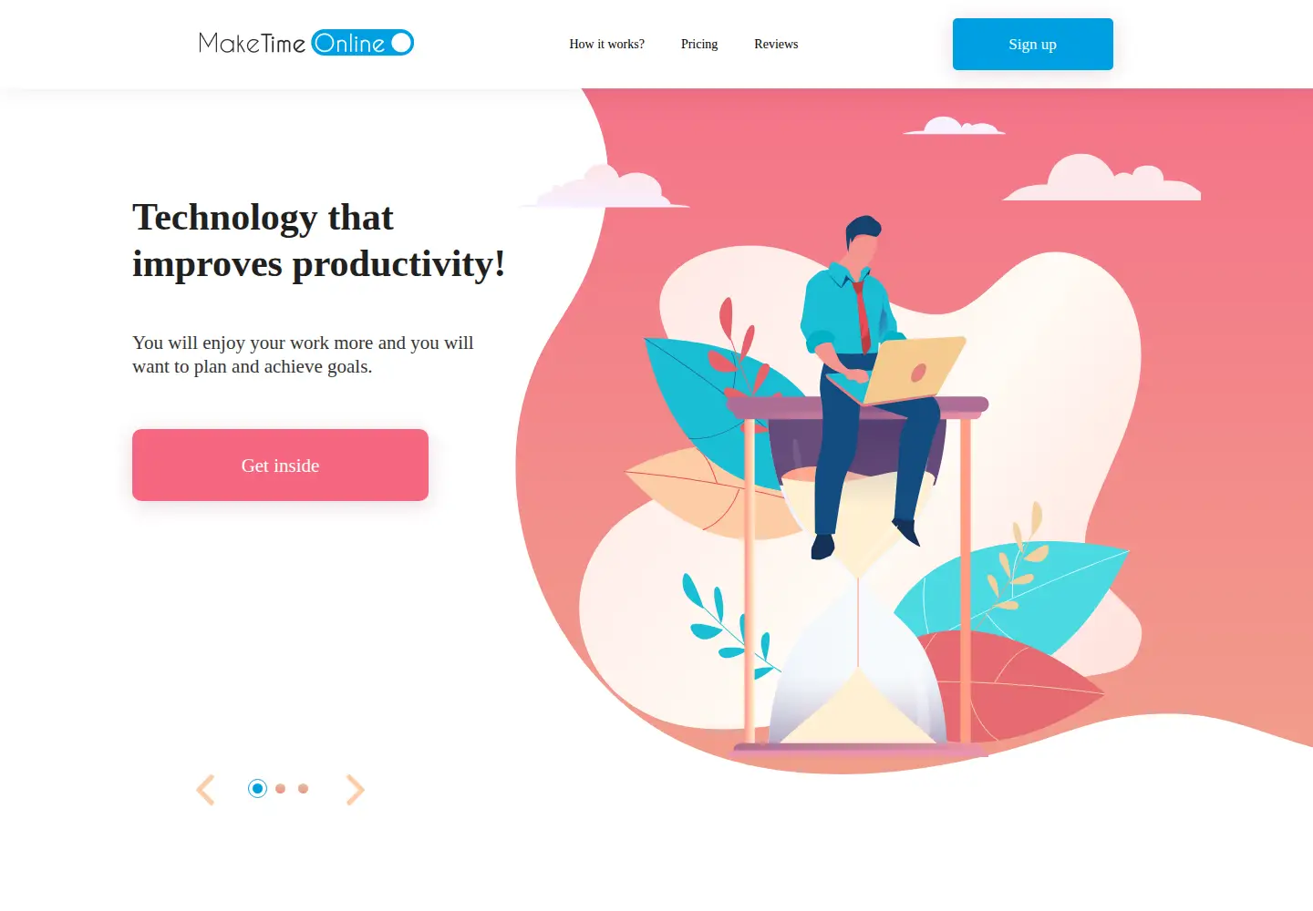 Captured homepage of maketime.online in the current scan