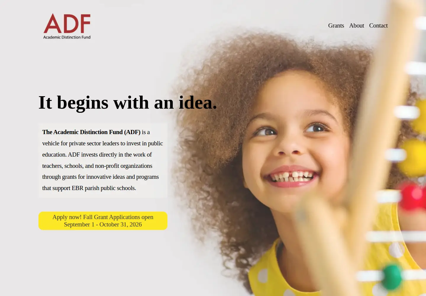 Captured homepage of adfbr.org in the current scan
