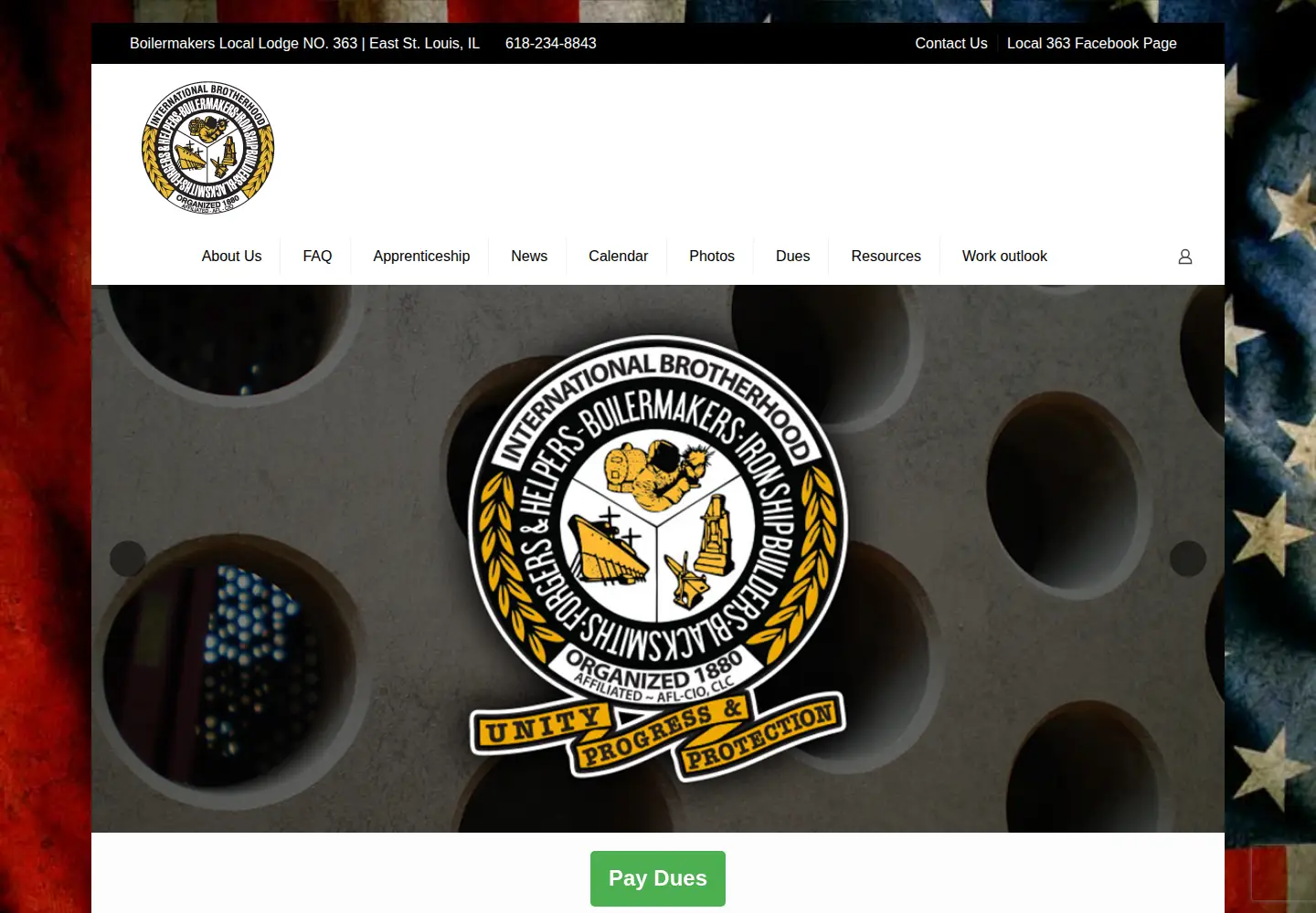 Screenshot of boilermakerslocal363.org