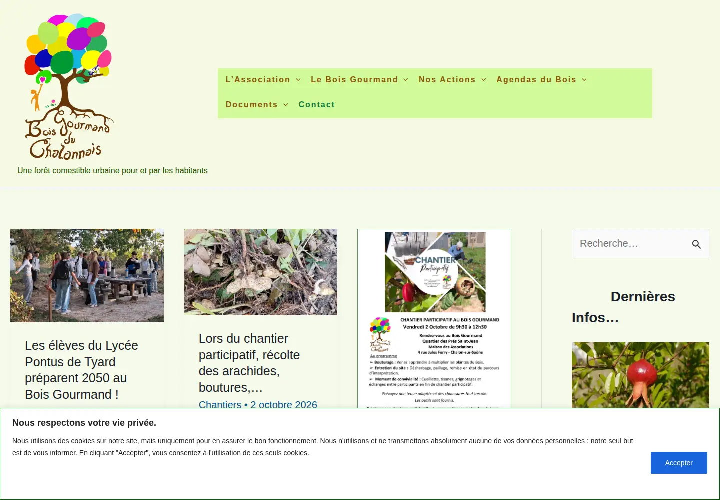 Screenshot of boisgourmand-chalonnais.org