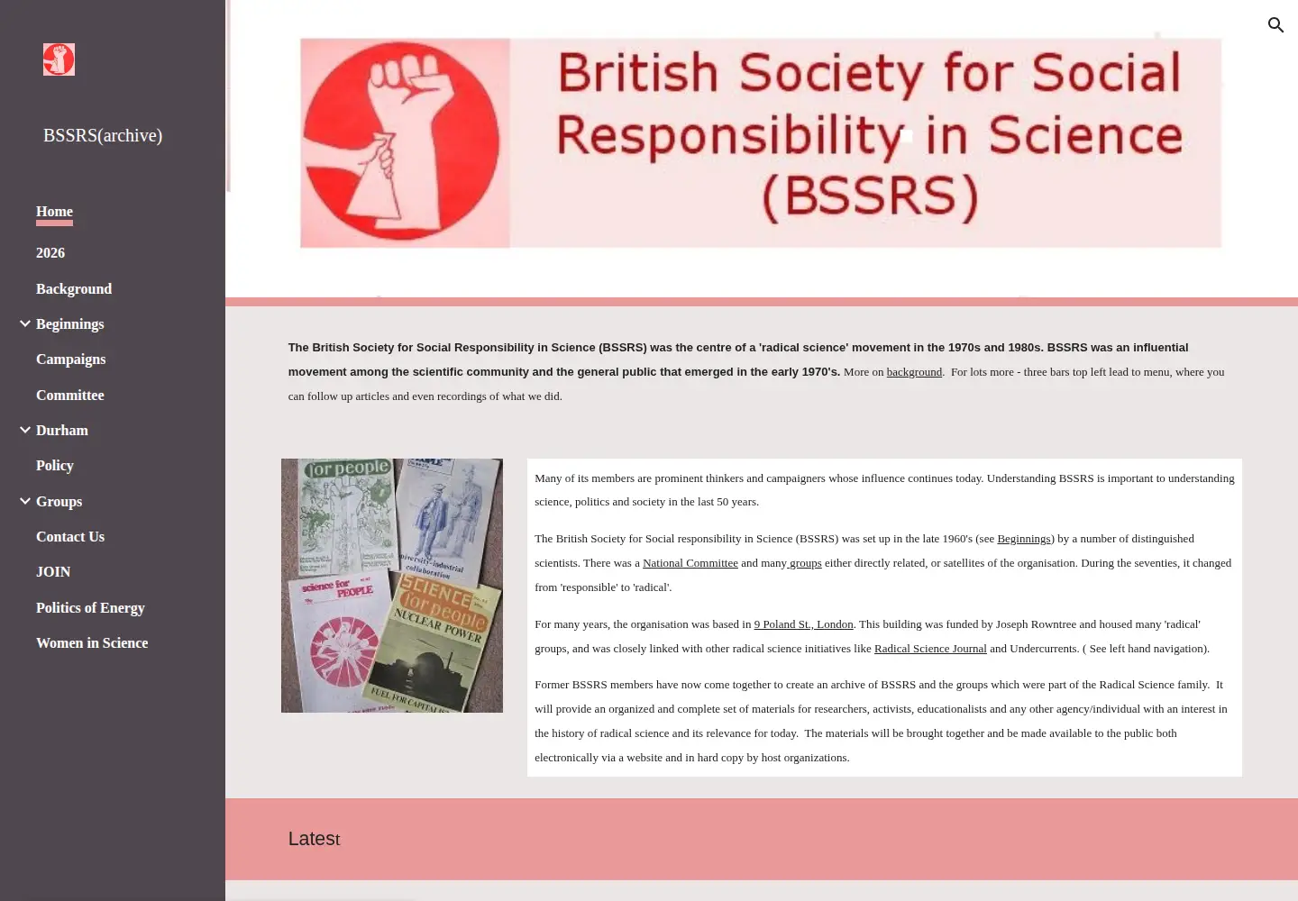 Screenshot of bssrs.org