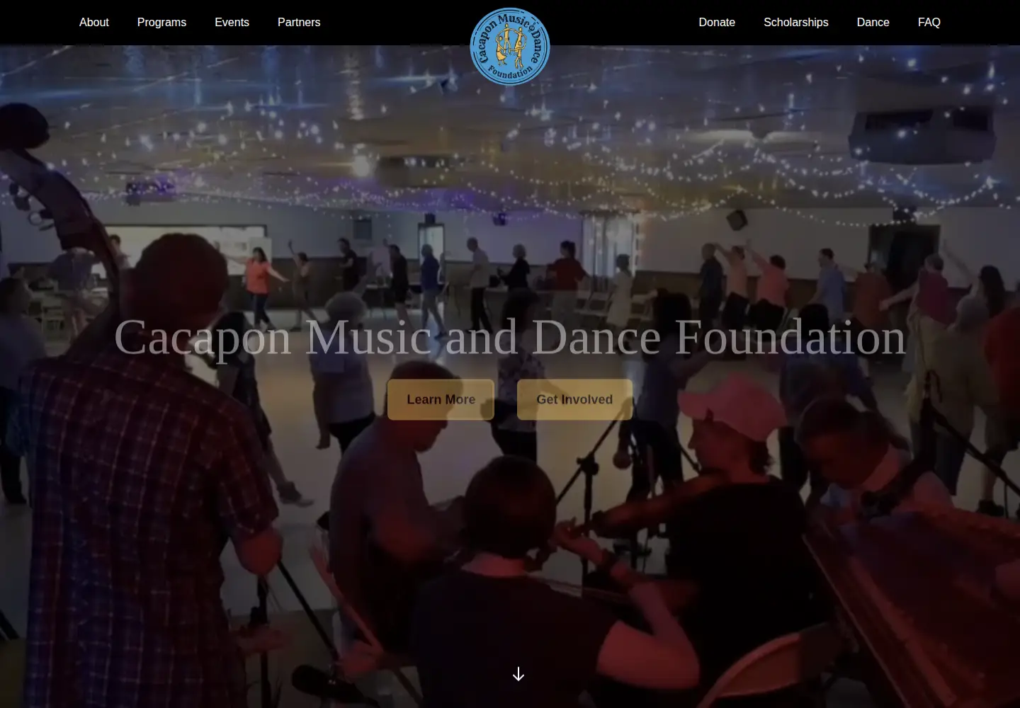 Screenshot of cacaponmusicanddance.org