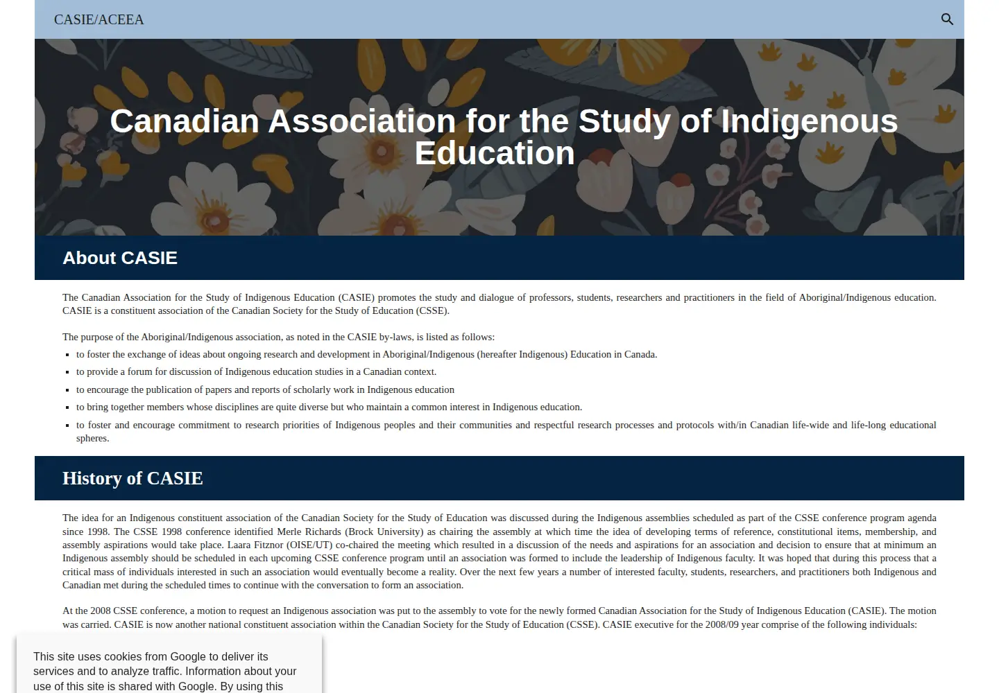 Screenshot of casieaceea.org