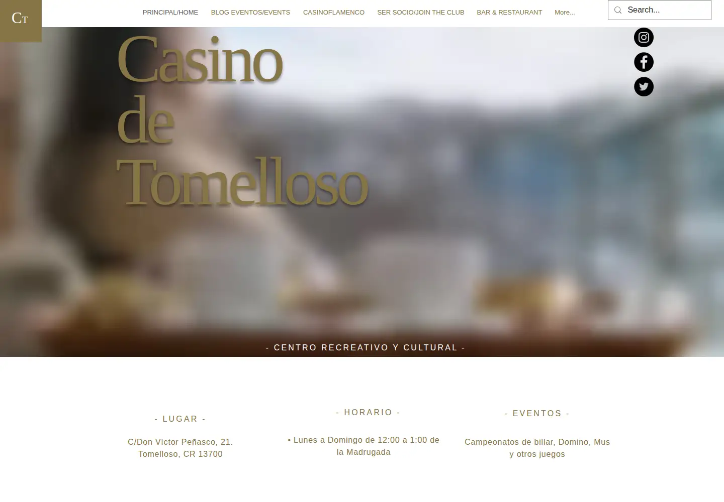 Screenshot of casinodetomelloso.org