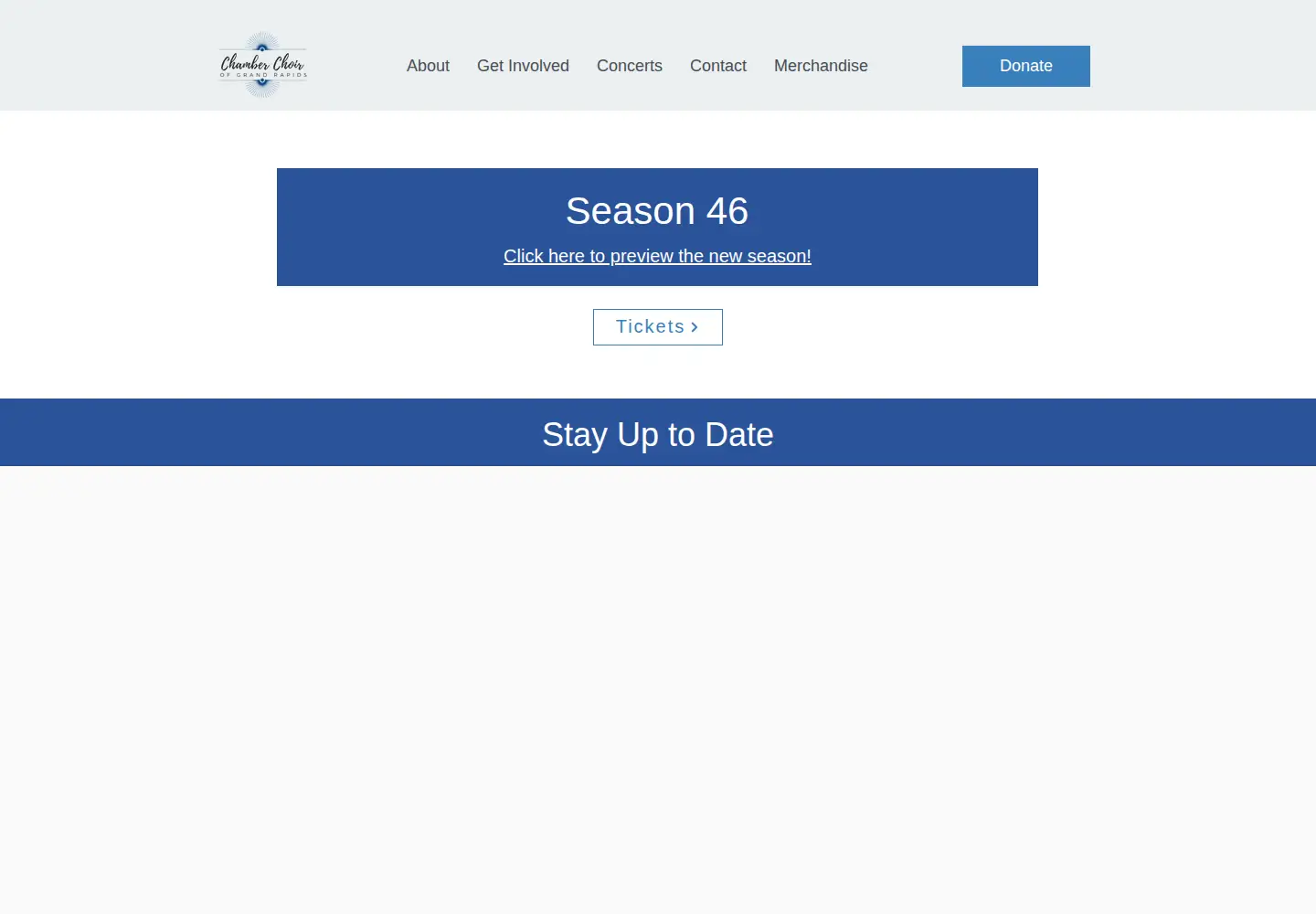 Captured homepage of chamberchoirgr.org in the current scan
