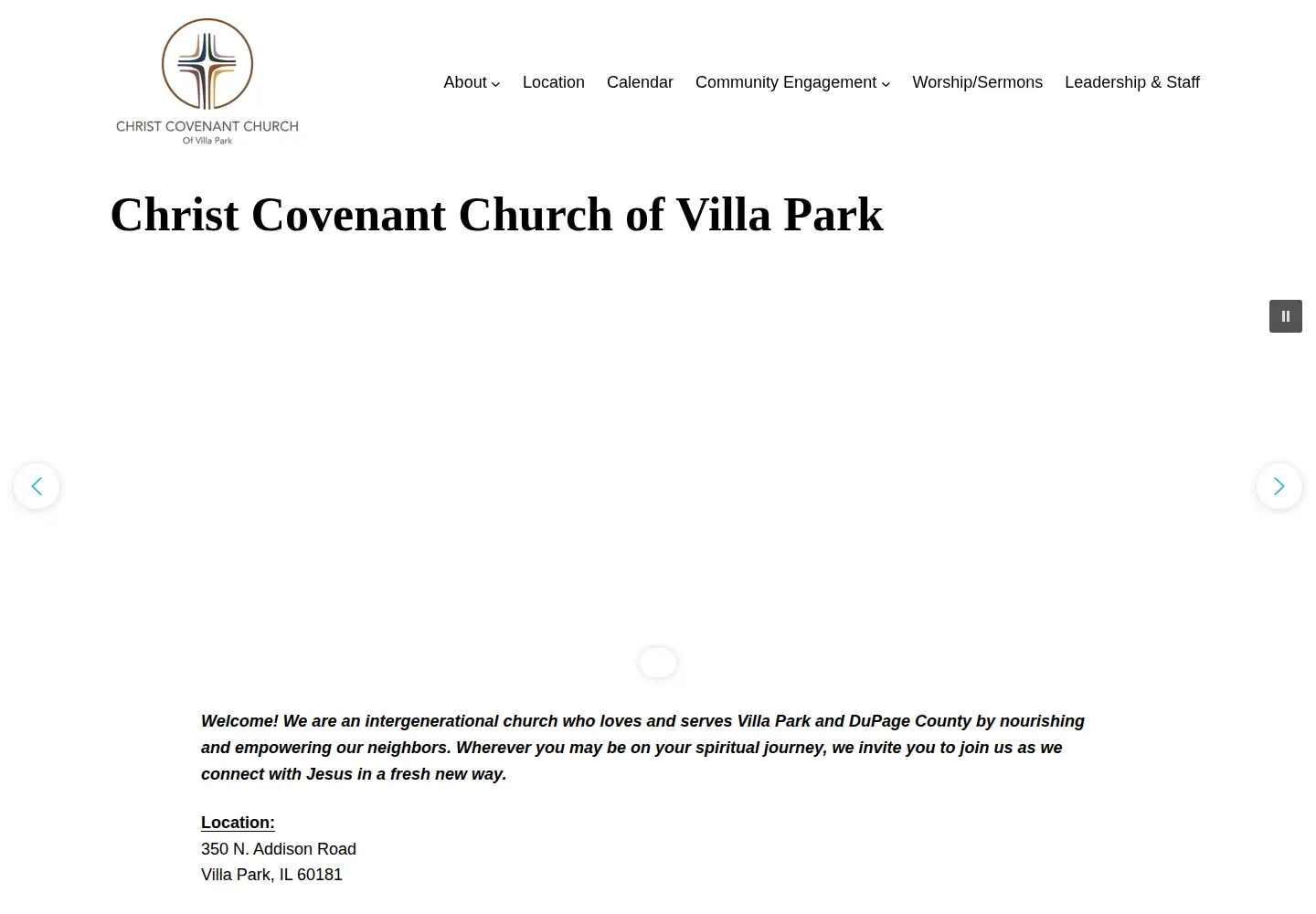 Screenshot of christcovchurchvp.org