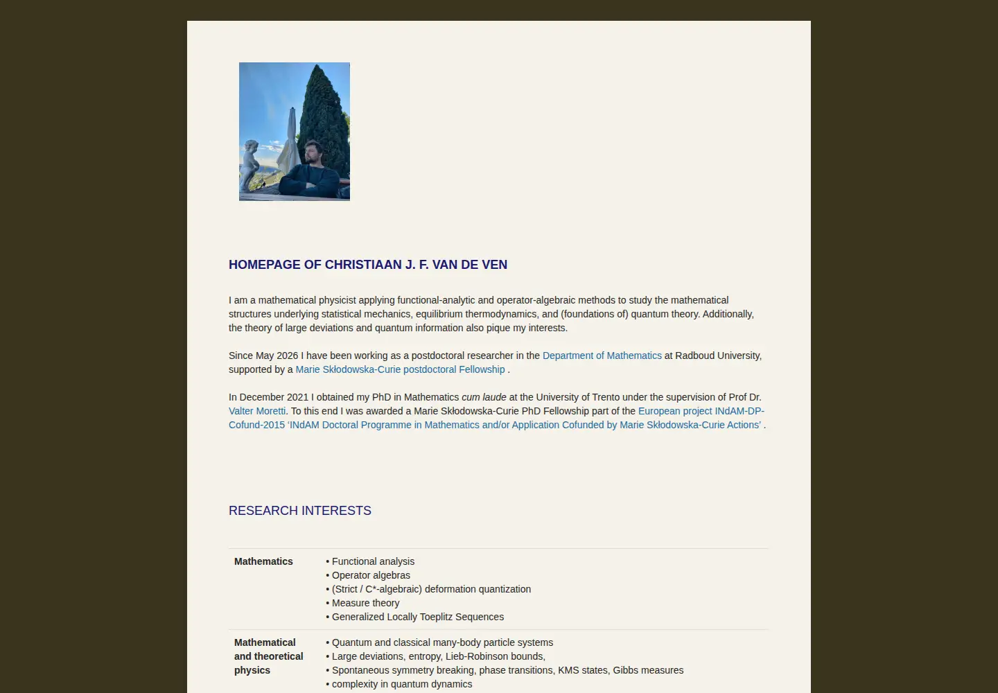 Screenshot of christiaanvandeven.org