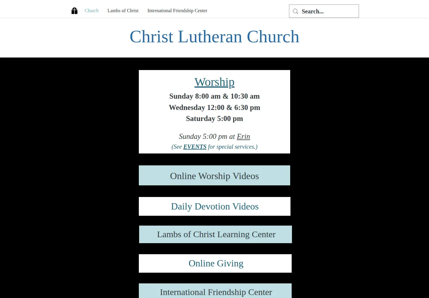 Screenshot of christpewaukee.org