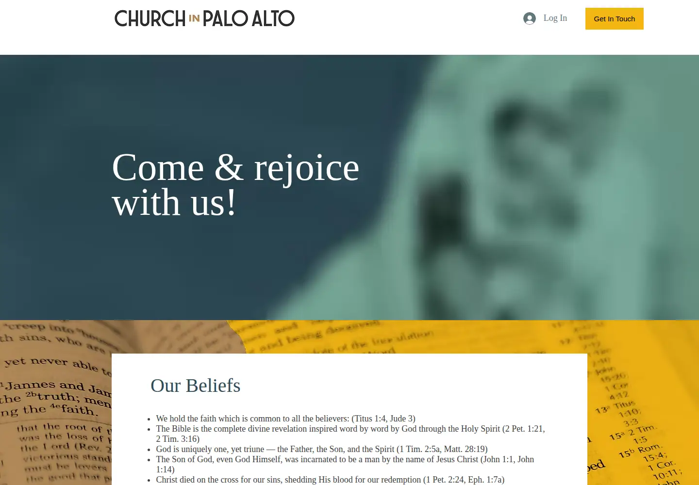 Screenshot of churchinpaloalto.org