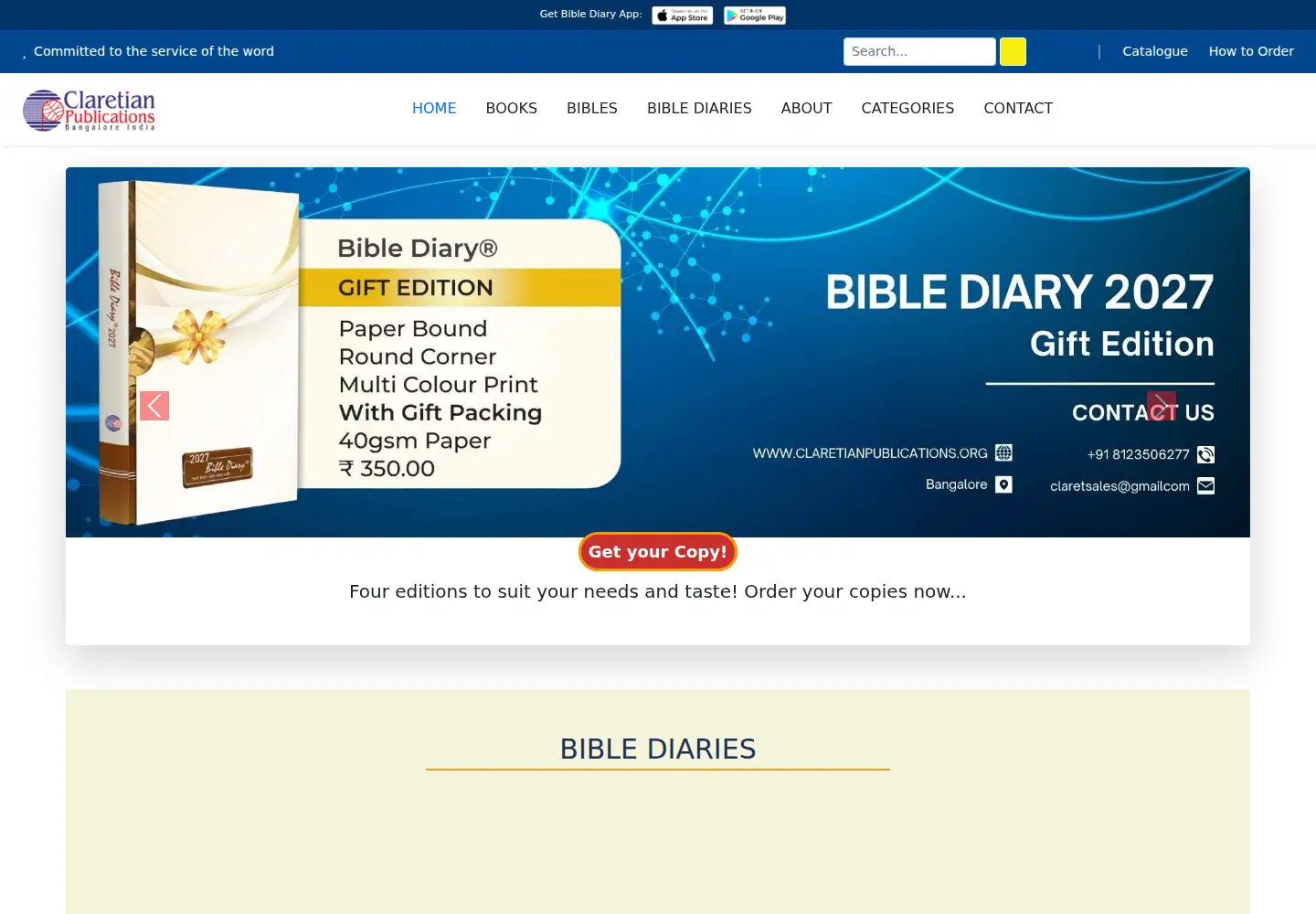 Screenshot of claretianpublications.org