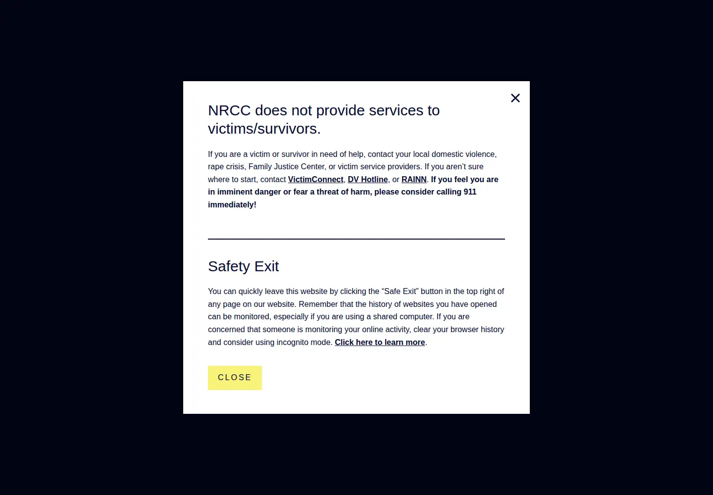 Screenshot of cybercrimesresource.org