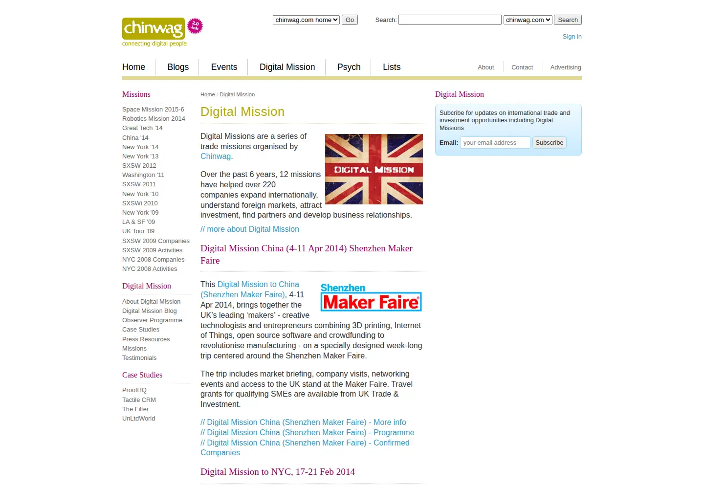 Screenshot of digital-mission.org