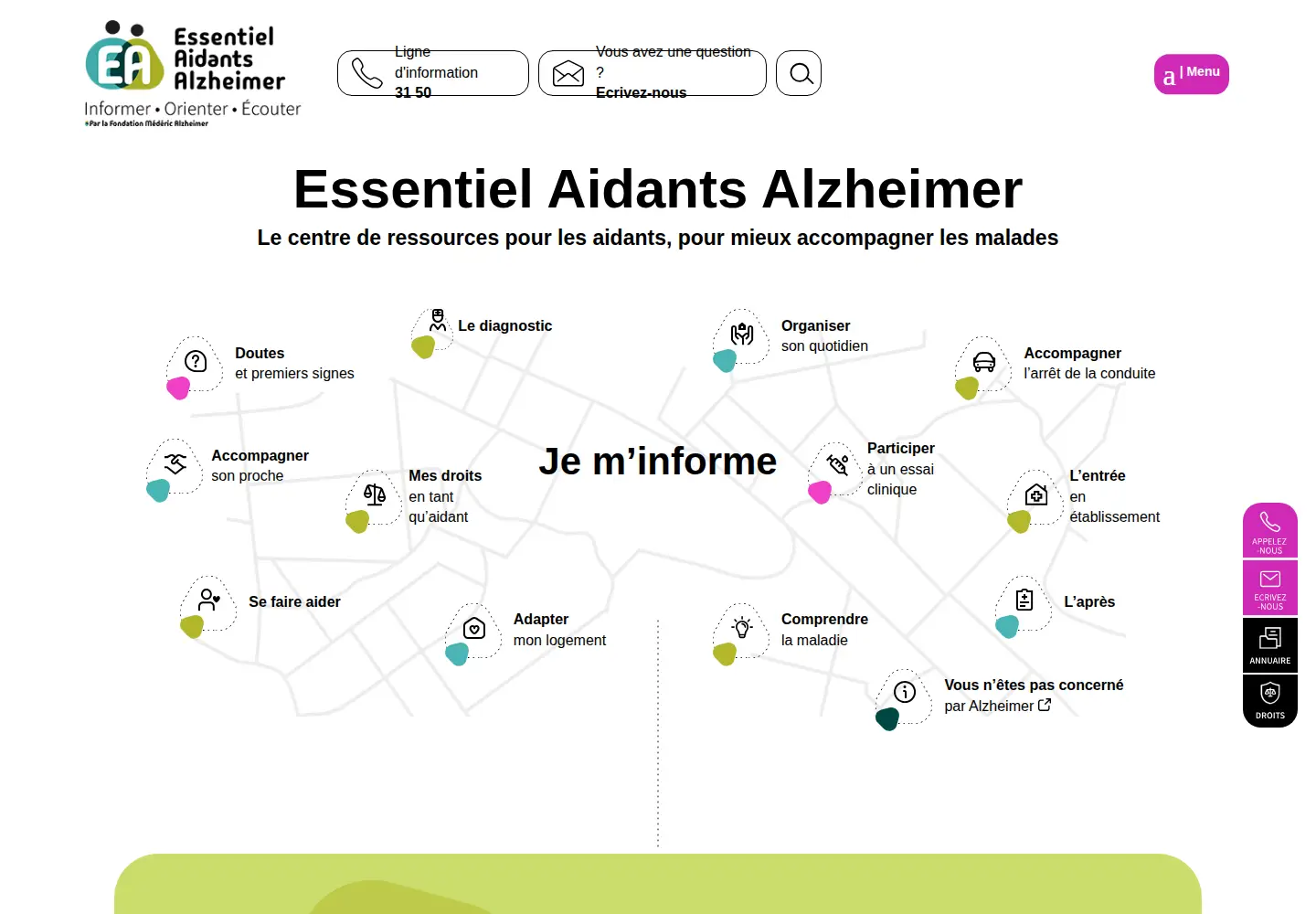 Captured homepage of essentiel-alzheimer.org in the current scan
